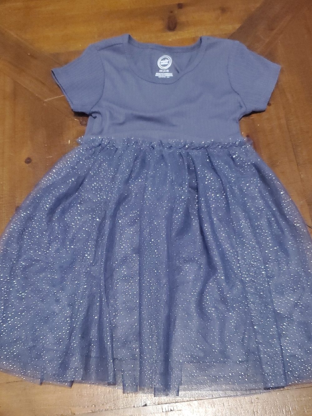 wonder nation Blue Glitter Tulle Dress
